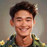 小宝探花主创人小宝头像，年轻男性阳光笑容充满活力